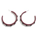 Studded Acetate Hoop Earrings 

- Approximately 2" D