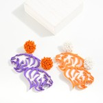 Wholesale metal Tiger Post Drop Earrings Seed Bead Post L