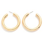 Wholesale chunky Metal Hoop Earrings L Hypoallergenic Brass Base