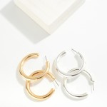 Wholesale chunky Metal Hoop Earrings L Hypoallergenic Brass Base