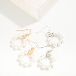 Wholesale pearl Beaded Hoop Drop Earrings L