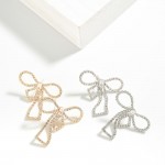 Wholesale rhinestone Studded Bow Post Drop Earrings L