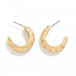 Wholesale quilted Metal Hoop Earrings D