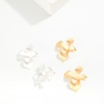 Wholesale metal Flower Stud Earrings L