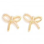 Wholesale pearl Bow Stud Earrings L
