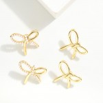 Wholesale pearl Bow Stud Earrings L