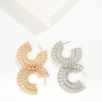 Wholesale woven Metal Hoop Earrings D