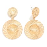 Wholesale metal Pinwheel Spiral Drop Earrings L