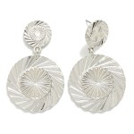 Wholesale metal Pinwheel Spiral Drop Earrings L