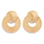 Wholesale nesting Circular Drop Earring Twisted Accent L