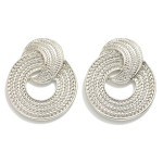 Nesting Circular Drop Earring With Twisted Accent

- Approximately 1.5"L