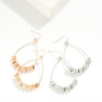 Wholesale metal Teardrop Earrings Zig Zagging Metal Wire Wrap Detail L