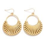 Woven Leather Drop Earrings 
- Approximately 1.75" L