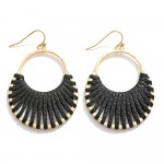 Woven Leather Drop Earrings 
- Approximately 1.75" L