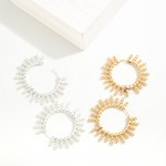 Wholesale metal Sun Hoop Earrings D