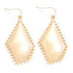 Wholesale metal Studded Geometric Drop Earrings L