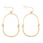 Wholesale metal Elongated Drop Hoop Earrings L