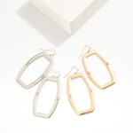 Wholesale linked Metal Angular Arches Drop Earrings L