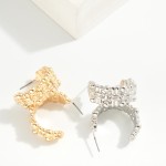 Wholesale metal Woven Hoop Earrings D