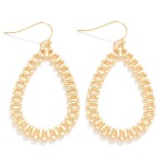 Chain Link Teardrop Drop Earrings 

- Approximately 2" L