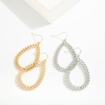 Chain Link Teardrop Drop Earrings 

- Approximately 2" L