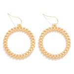 Wholesale metal Watchband Drop Hoop Earrings L