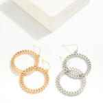 Wholesale metal Watchband Drop Hoop Earrings L