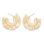 Wholesale fanned Metal Hoop Earrings D