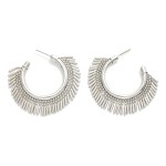 Wholesale metal Ball Chain Tassel Hoop Earrings D