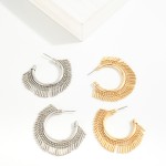 Wholesale metal Ball Chain Tassel Hoop Earrings D