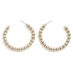 Wholesale metal Beaded Hoop Earrings D