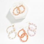 Wholesale faceted Beads Loop Drop Earrings L