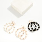 Wholesale faceted Beads Loop Drop Earrings L