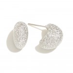 Wholesale textured Metal Half Huggie Hoop Earrings L