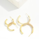 Wholesale do Everything Love Gold Dipped Hoop Earrings Cubic Zirconia Settings k