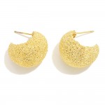 Wholesale do Everything Love Textured Metal Chunky Hoop Earrings Brass Base Hypo
