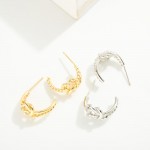 Wholesale do Everything Love Twisted Knotted Metal Post Drop Hoop Earrings Brass