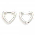 Wholesale do Everything Love Heart Huggie Hoop Earrings Brass Base Hypoallergeni