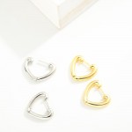 Do Everything In Love Heart Huggie Hoop Earrings

- Brass Base
- Hypoallergenic
- White / 14K Gold Dipped
- Made In Korea
- Approximately .5" D