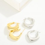 Wholesale do Everything Love Metal Rounded Diamond Hoop Earrings Brass Base Hypo