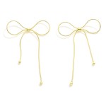Wholesale metal snake Chain Bow Post Drop Earrings L