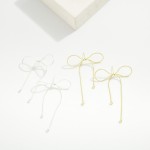 Wholesale metal snake Chain Bow Post Drop Earrings L