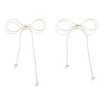 Wholesale metal snake Chain Bow Post Drop Earrings L