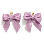 Bow Post Drop Earrings 

- Approximately 2.25" L