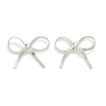 Wholesale metal Herringbone Chain Bow Post Drop Earrings L