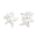 Wholesale metal Starfish Stud Earrings W