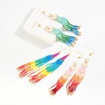 Wholesale long Seed Bead Tassel Earrings L