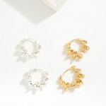 Wholesale twisted Metal Huggie Hoop Earrings D Hypoallergenic Brass