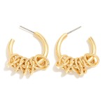 Wholesale metal Brass Hoop Earrings Linked Hoops Detail Brass Base DMetal Brass