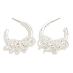 Wholesale metal Brass Hoop Earrings Linked Hoops Detail Brass Base DMetal Brass